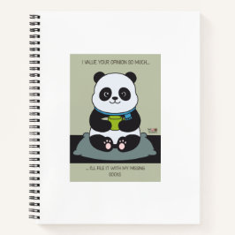 Funny Custom Sarcastic Panda Opinion Coworker Gift ノートブック