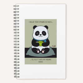 Funny Custom Sarcastic Panda Opinion Coworker Gift ノートブック