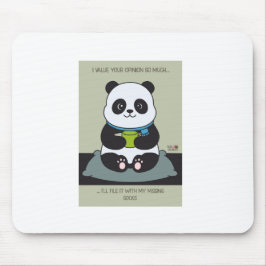 Funny Custom Sarcastic Panda Opinion Coworker Gift マウスパッド