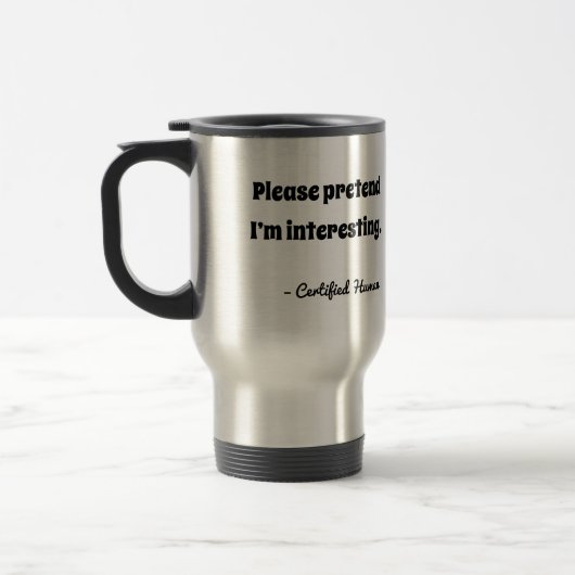 Funny Custom Travel Mug – Add Your Own Title トラベルマグ (左)