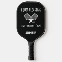 Funny Custom Trendy Humorous Typography ピックルボールラケット