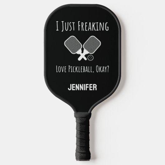 Funny Custom Trendy Humorous Typography ピックルボールラケット (正面)