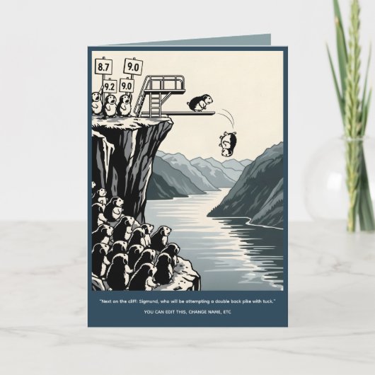 Funny customizable Birthday カード (正面)