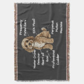 Funny Cute Anatomy of a Cockapoo Dog Lover スローブランケット (正面縦)