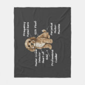 Funny Cute Anatomy of a Cockapoo Dog Lover フリースブランケット (正面)