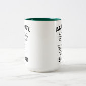 Funny cute Axolotl Squad custom editable text ツートーンマグカップ (中央)