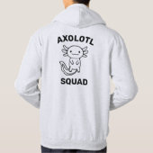 Funny cute Axolotl Squad custom editable text パーカ (裏面)