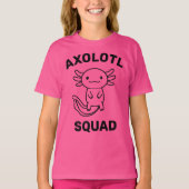 Funny cute Axolotl Squad custom editable text Tシャツ (正面)
