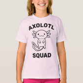 Funny cute Axolotl Squad custom editable text Tシャツ (正面)