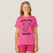 Funny cute Axolotl Squad custom editable text Tシャツ (正面フル)
