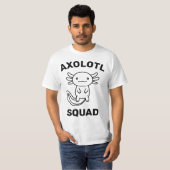 Funny cute Axolotl Squad custom editable text Tシャツ (正面フル)