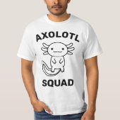 Funny cute Axolotl Squad custom editable text Tシャツ (正面)