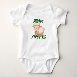 Funny cute Baby First Eid Adha funny Baby Name ベビーボディスーツ