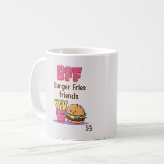 Funny Cute BFF Mug コーヒーマグカップ (正面左)