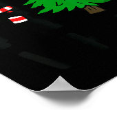 Funny Cute Black Cat What Jamas Christmas Tree Cos ポスター (角)