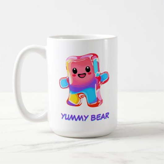 Funny Cute Candy Gimme Gummy Bear コーヒーマグカップ (左)
