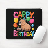 Funny Cute Capy Capybara Animal Birthday Party Sup マウスパッド (マウス)