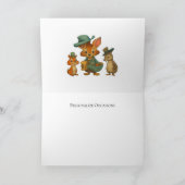 Funny Cute Cartoon Animal Couriers Any Occasion  カード (内部)