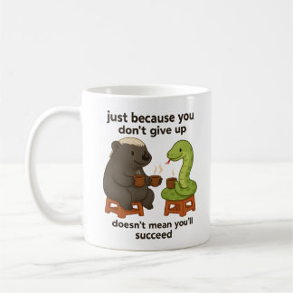 Funny, cute, cartoon animal snake short quote gift コーヒーマグカップ