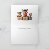 Funny Cute Cartoon Animals Any Occasion Delivery カード (内部)