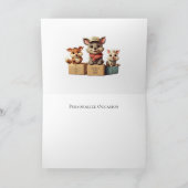 Funny Cute Cartoon Animals Delivery  Any Occasion カード (内部)