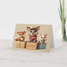 Funny Cute Cartoon Animals Delivery  Any Occasion カード