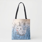 Funny cute cartoon drawing illustration  tote bag トートバッグ (正面)