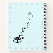 Funny cute cat Blue and black ノートブック (裏面)