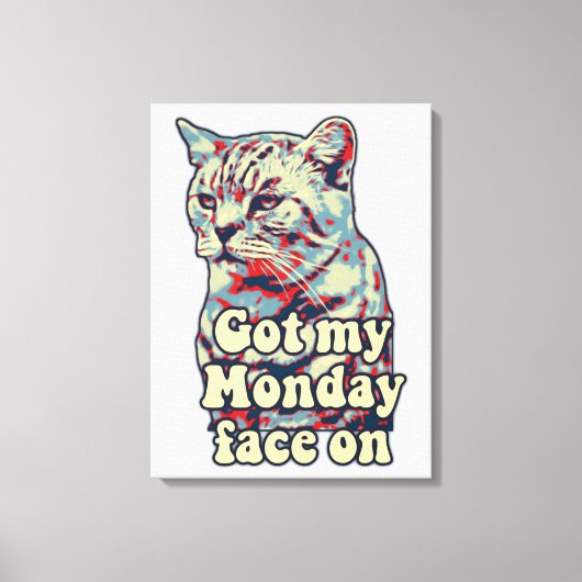 Funny cute cat meme for cat lovers & kitty owners キャンバスプリント (正面)