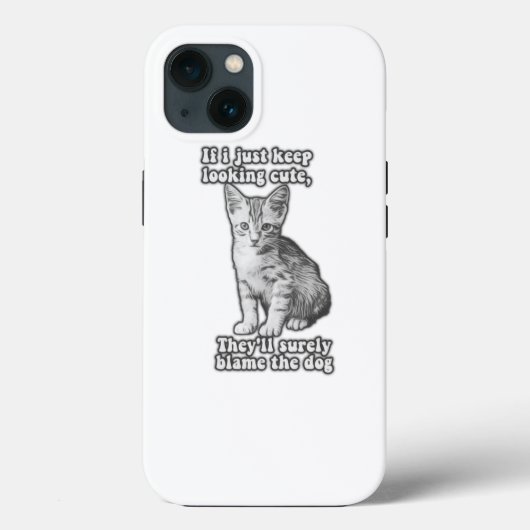 Funny cute cat meme for cat owners & kitty lovers Case-Mate iPhoneケース (裏面)