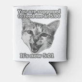 Funny cute cat meme for cat persons and cat owners 缶クーラー (正面)