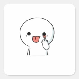 Funny Cute Chibi Character Sticker スクエアシール