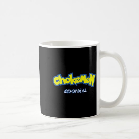 Funny Cute Chokemon Jiu Jitsu コーヒーマグカップ (右)