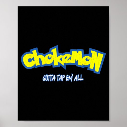 Funny Cute Chokemon Jiu Jitsu ポスター (正面)