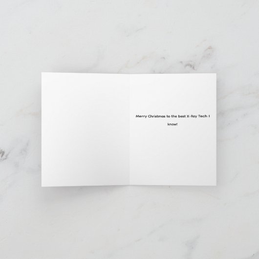 Funny/Cute Christmas Card for X-Ray Techs カード (内部)
