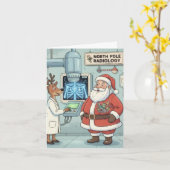 Funny/Cute Christmas Card for X-Ray Techs カード (黄色い花)