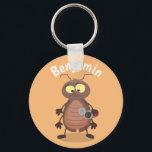 Funny cute cockroach cartoon character キーホルダー<br><div class="desc">This funny roach is for bug lovers! Drawn in cute cartoon style.</div>