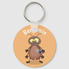 Funny cute cockroach cartoon character キーホルダー