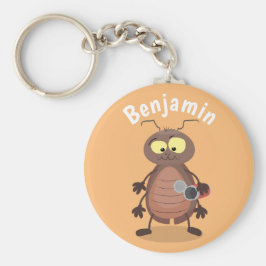 Funny cute cockroach cartoon character キーホルダー