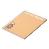Funny cute cockroach cartoon character ノートパッド (回転)