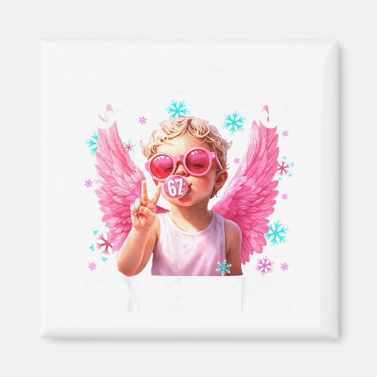 Funny Cute Cud Says Six Seven Valentine's Day 67 M マグネット (正面)