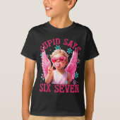 Funny Cute Cud Says Six Seven Valentine's Day 67 M Tシャツ (正面)