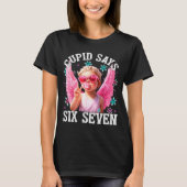 Funny Cute Cud Says Six Seven Valentine's Day 67 M Tシャツ (正面)