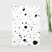 Funny Cute Dalmatian Peeking Dog Birthday Folded カード (裏面)