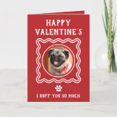 Funny Cute Dog Parent Happy Valentine's Day シーズンカード (正面)
