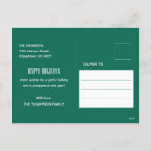 Funny Cute Dog Photo Christmas Holiday Postcard シーズンポストカード (裏面)