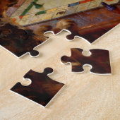 Funny Cute Dogs Playing A Board Game ジグソーパズル (側面)