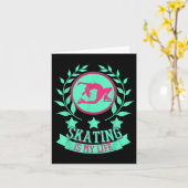 Funny Cute Figure Skater For Ice Skating Srt Gift  カード (黄色い花)