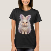 Funny Cute Fluffy Bunny Rainbow Rabbit Kawaii Tシャツ (正面)