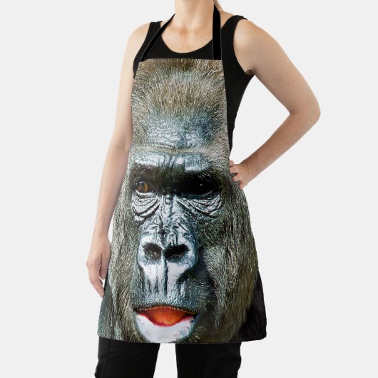 FUNNY CUTE GORILLA エプロン (インサイチュ)